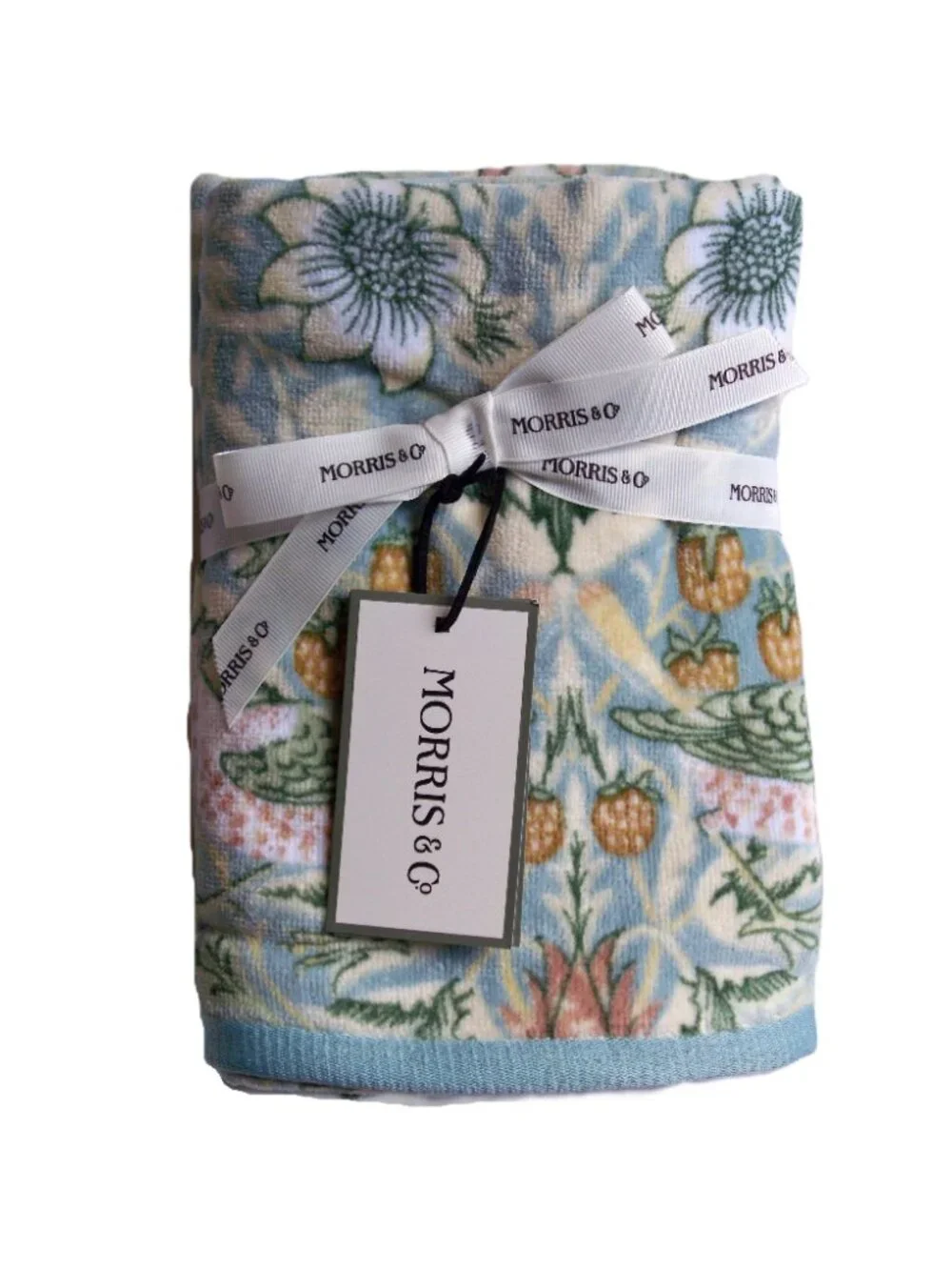 Morris & Co.  STRAWBERRY THIEF 4 Pc Bath Towel Set 2 Bath 2 Hand Cotton NWT